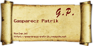 Gasparecz Patrik névjegykártya